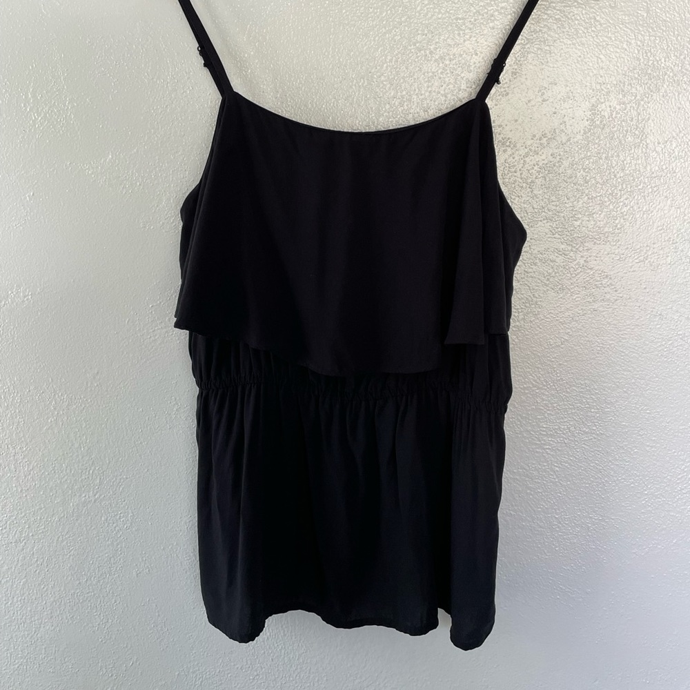Old Navy Spaghetti Strap Adjustable Strap Peplum Rayon Top Size M